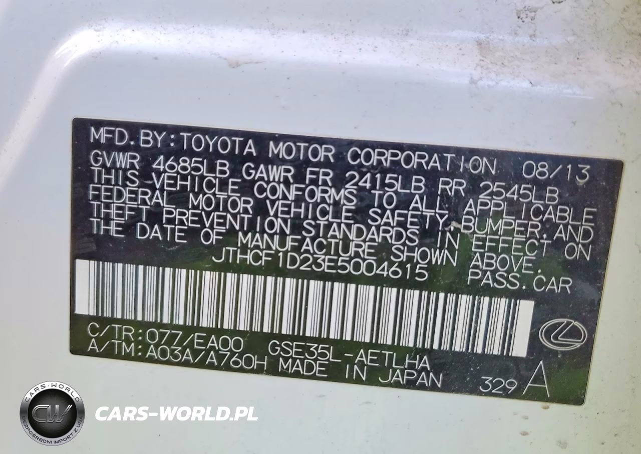 2014 Lexus Is 250 VIN:JTHCF1D23E5004615 - 13