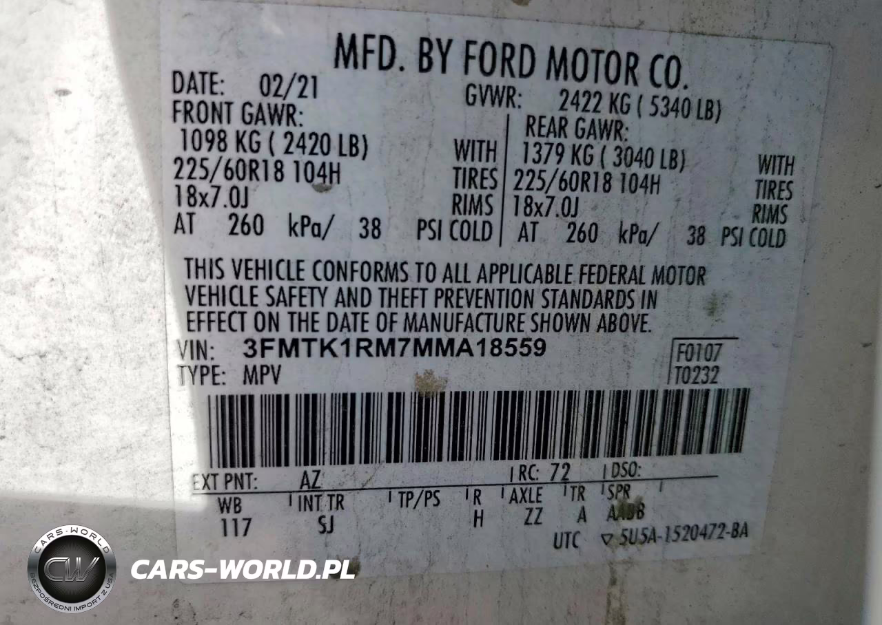 2021 Ford Mustang Mach-E Select VIN:3FMTK1RM7MMA18559 - 12
