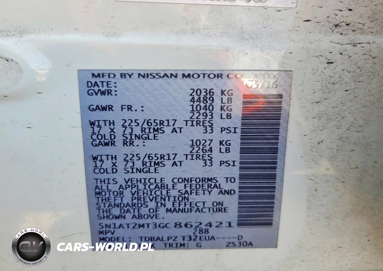 2016 Nissan Rogue S VIN:5N1AT2MT3GC862421 - 14