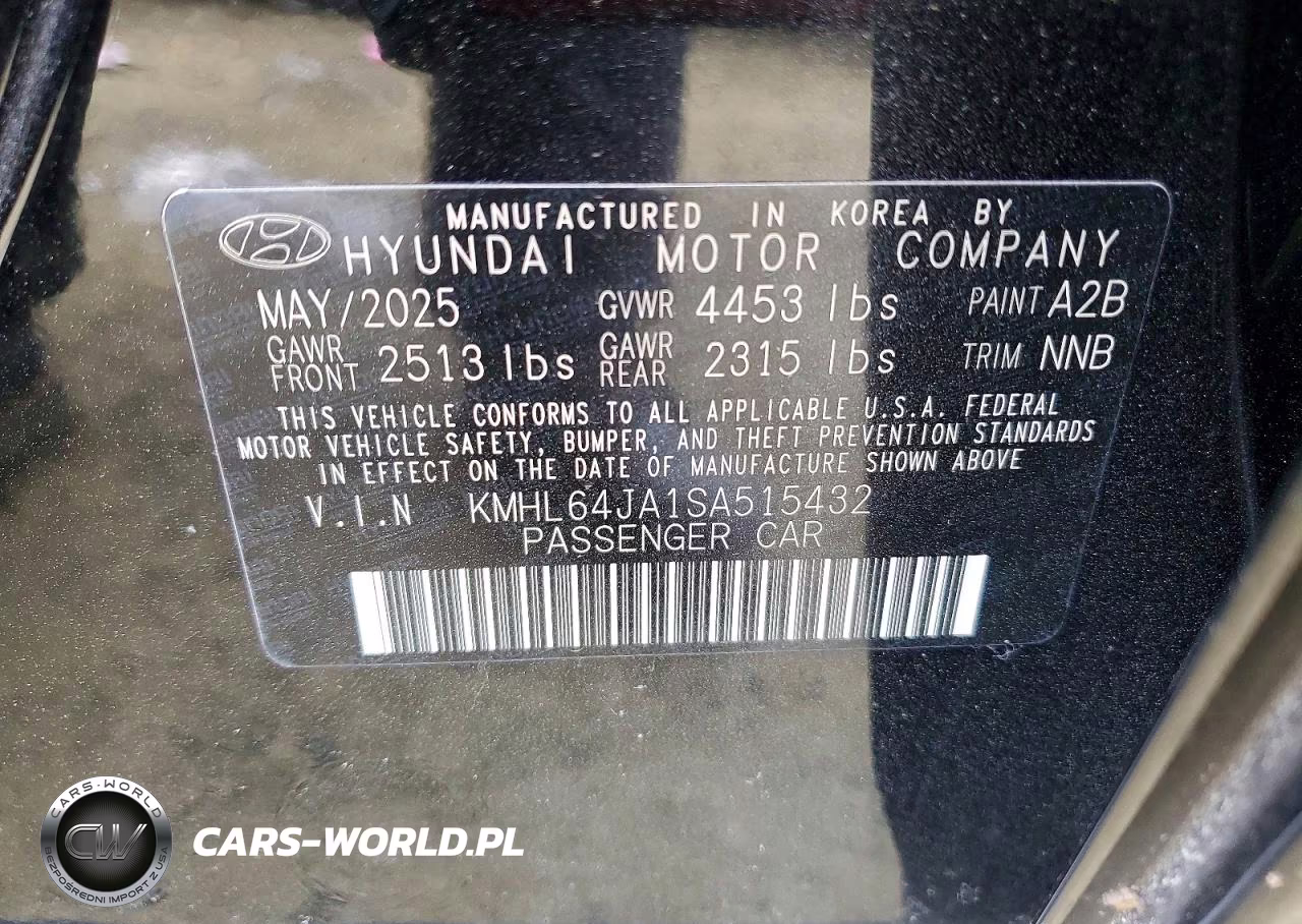 2025 Hyundai Sonata Sel VIN:KMHL64JA1SA515432 - 12