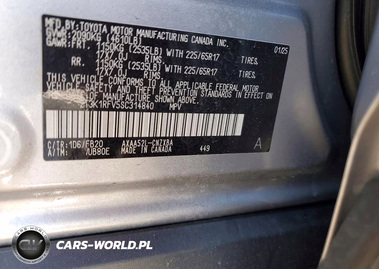 2025 Toyota Rav4 Le VIN:2T3K1RFV5SC314840 - 13