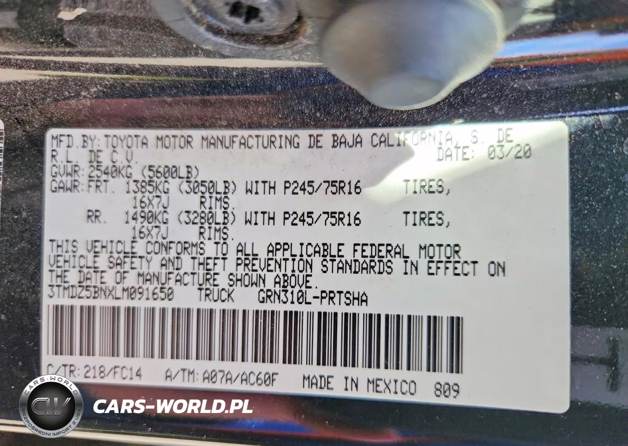 2020 Toyota Tacoma Sr5 V6 VIN:3TMDZ5BNXLM091650 - 13