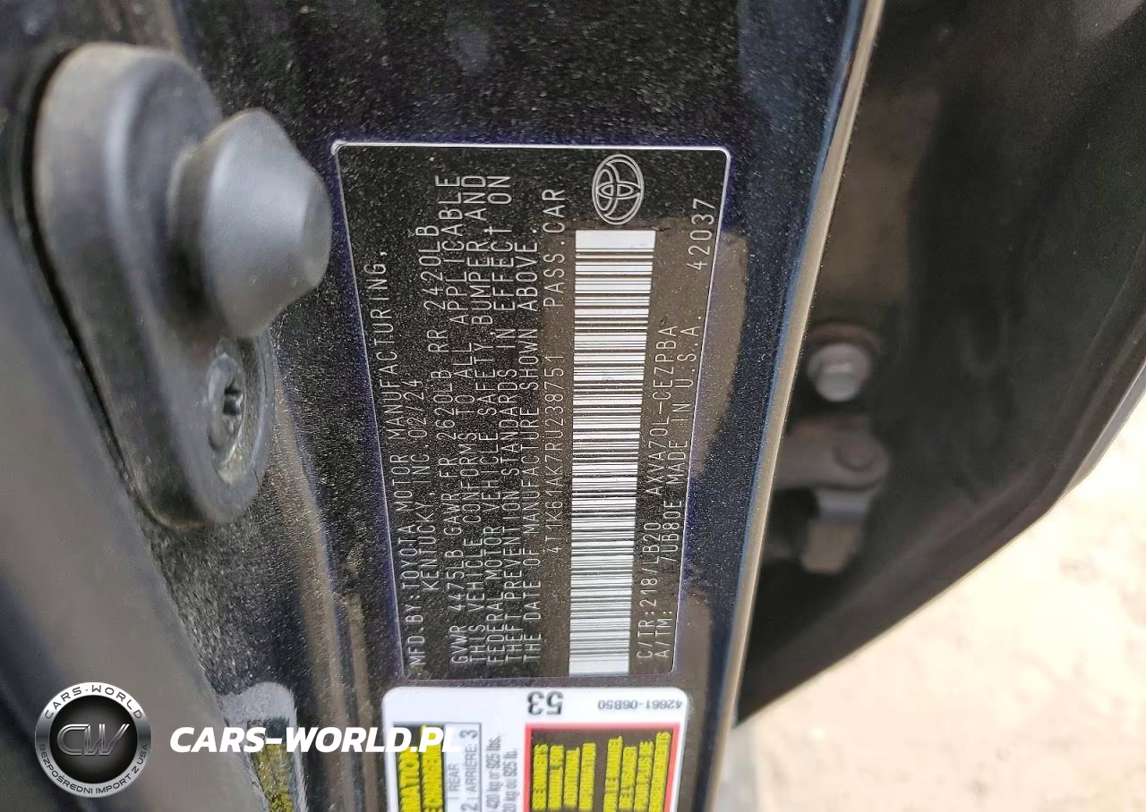 2024 Toyota Camry Xse VIN:4T1K61AK7RU238751 - 12