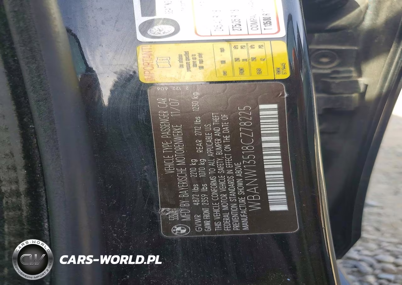 2008 BMW 535 I VIN:WBANW13518CZ78225 - 12