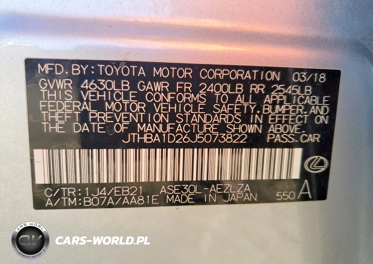 2018 Lexus Is 300 VIN:JTHBA1D26J5073822 - 13
