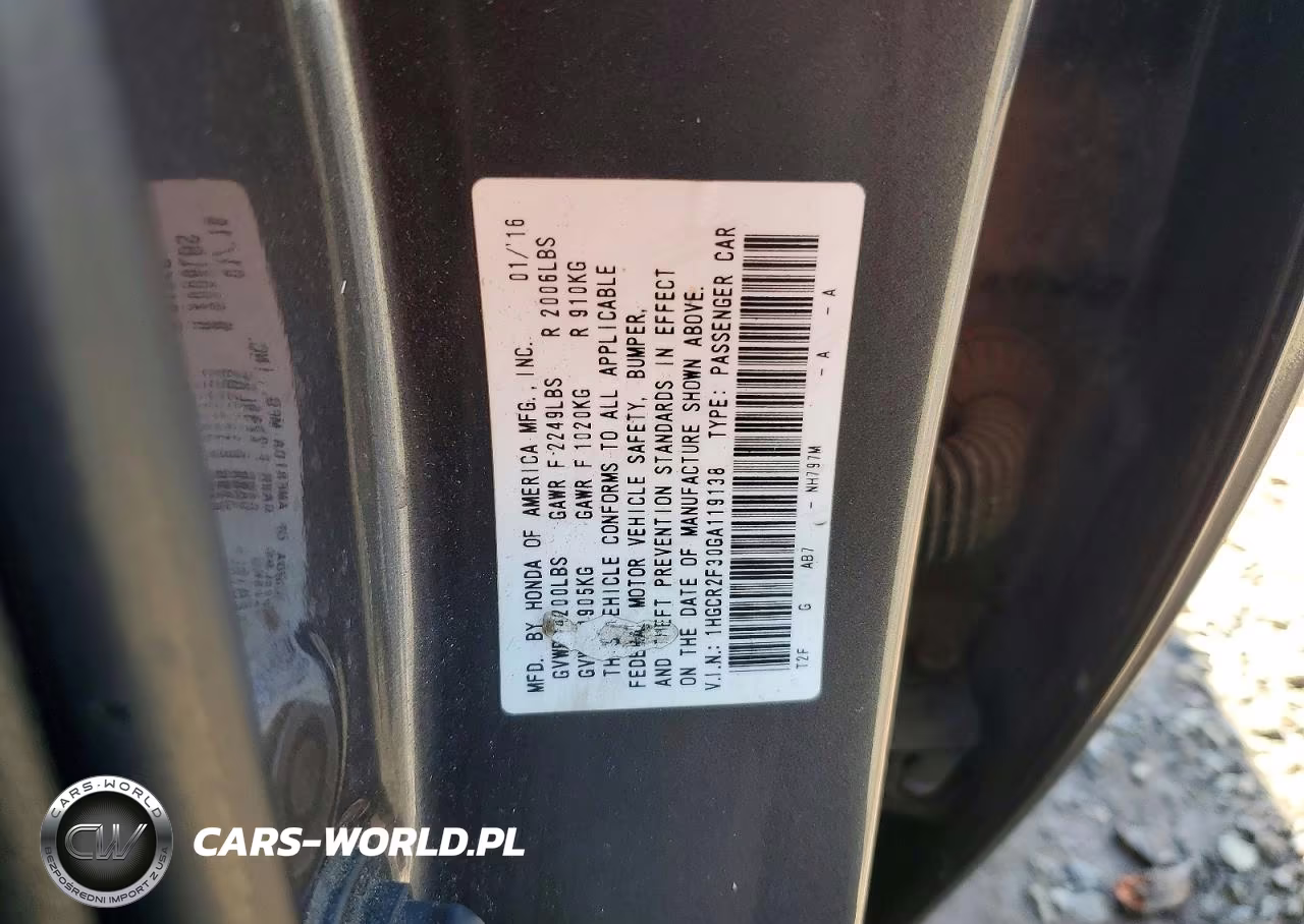 2016 Honda Accord Lx VIN:1HGCR2F30GA119138 - 12