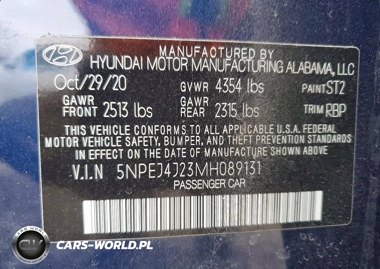 2021 Hyundai Sonata Sel Plus VIN:5NPEJ4J23MH089131 - 12