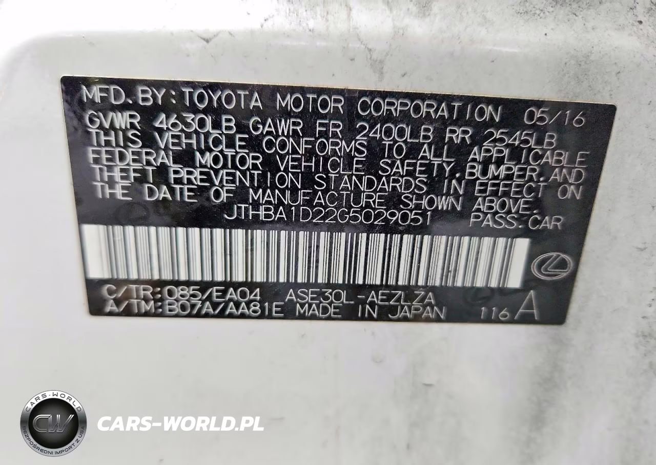 2016 Lexus Is 200T VIN:JTHBA1D22G5029051 - 13