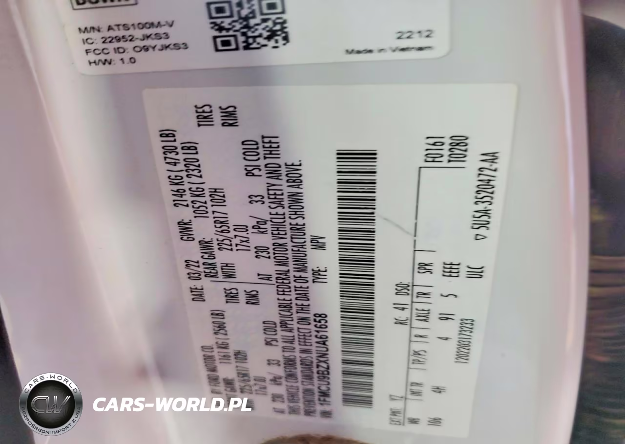 2022 Ford Escape Se VIN:1FMCU9BZXNUA61658 - 13