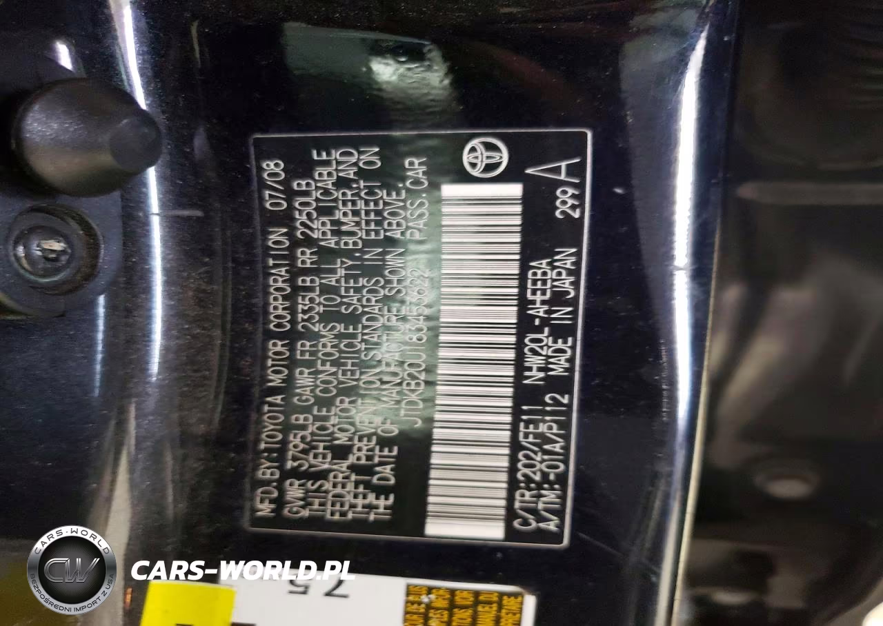 2008 Toyota Prius VIN:JTDKB20U183453622 - 12