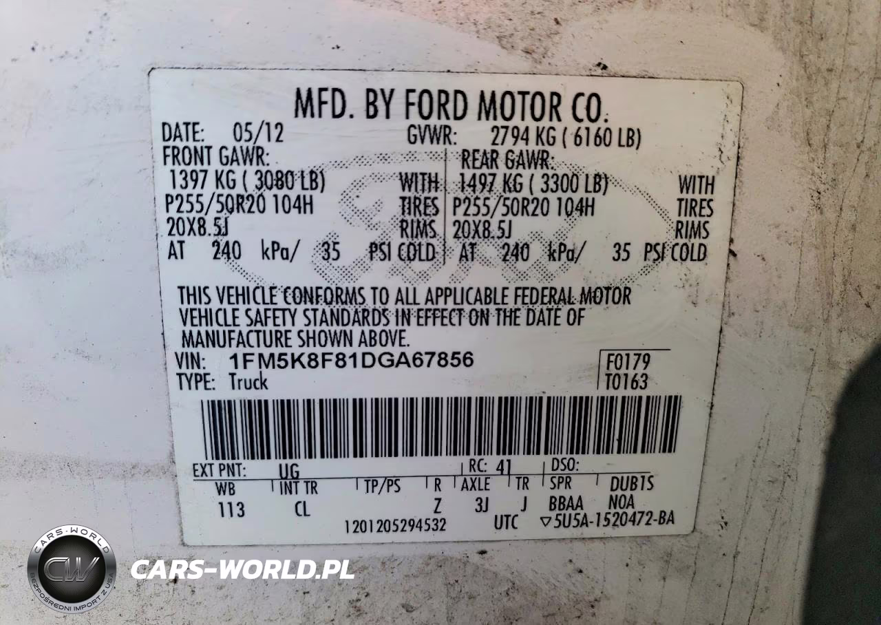 2013 Ford Explorer Limited VIN:1FM5K8F81DGA67856 - 12