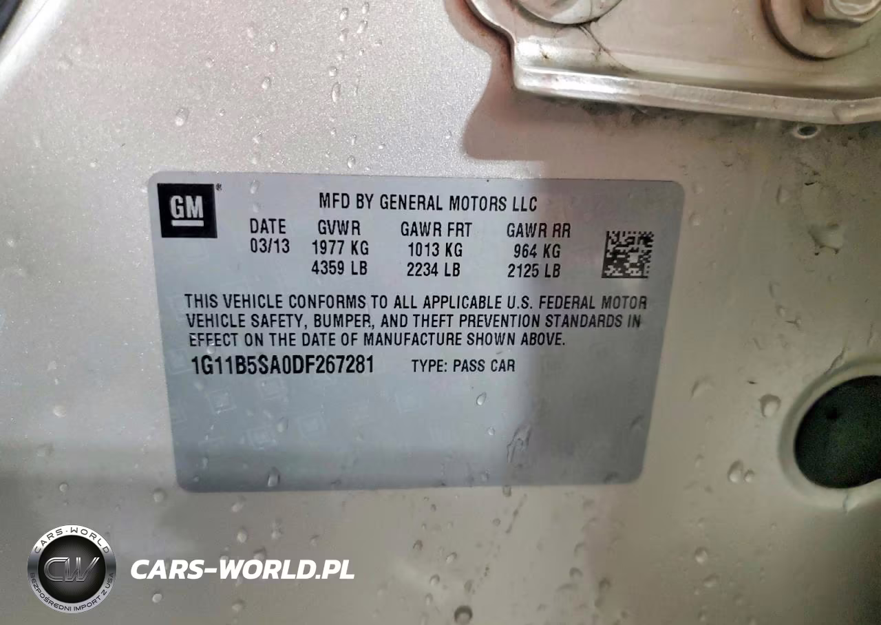 2013 Chevrolet Malibu Ls VIN:1G11B5SA0DF267281 - 12