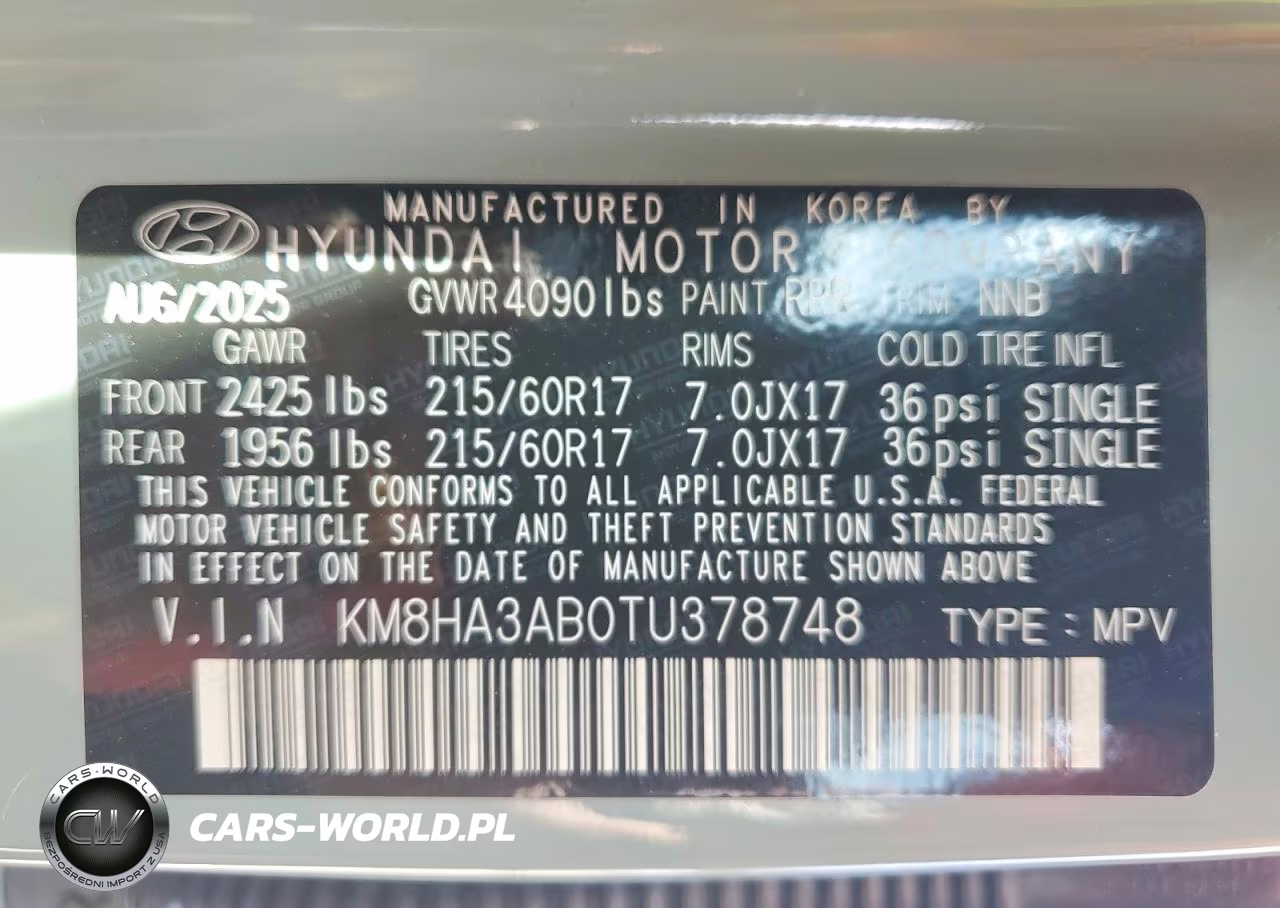 2026 Hyundai Kona Se VIN:KM8HA3AB0TU378748 - 13