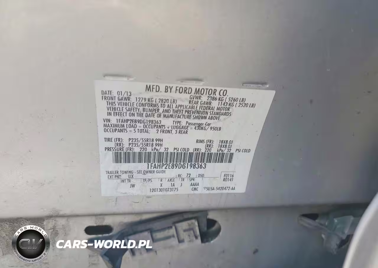 2013 Ford Taurus Sel VIN:1FAHP2E89DG198363 - 12