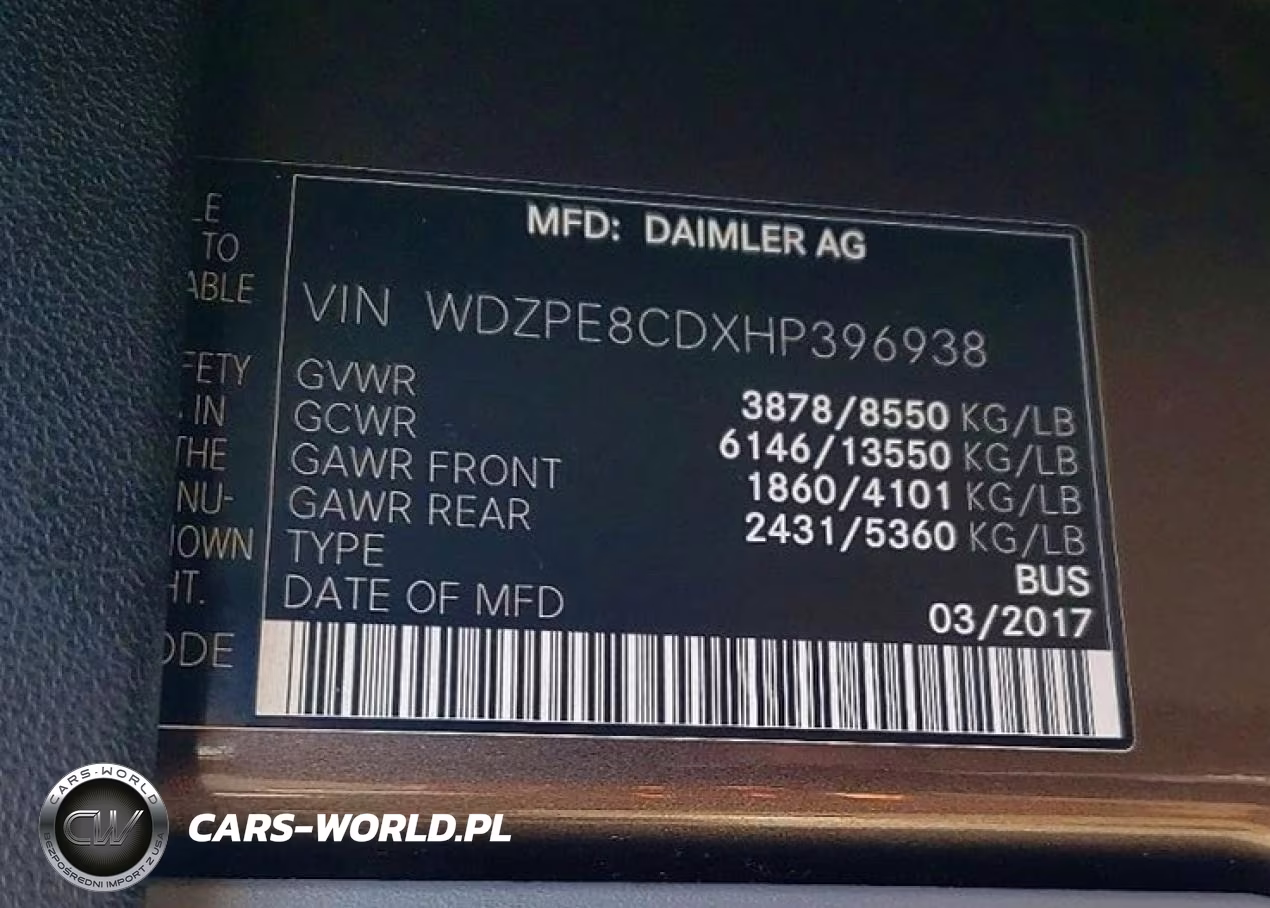 2017 Mercedes-Benz Sprinter 2500 VIN:WDZPE8CDXHP396938 - 13