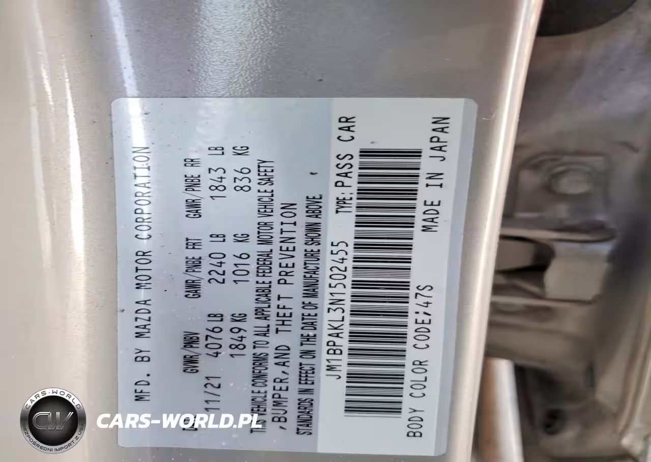 2022 Mazda 3 Select VIN:JM1BPAKL3N1502455 - 12