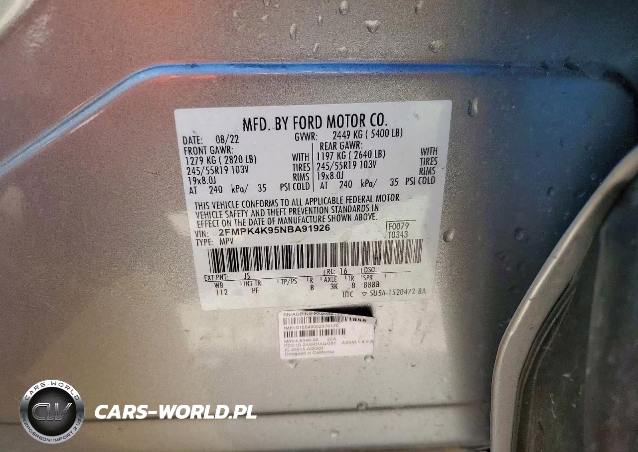 2022 Ford Edge Titanium VIN:2FMPK4K95NBA91926 - 13