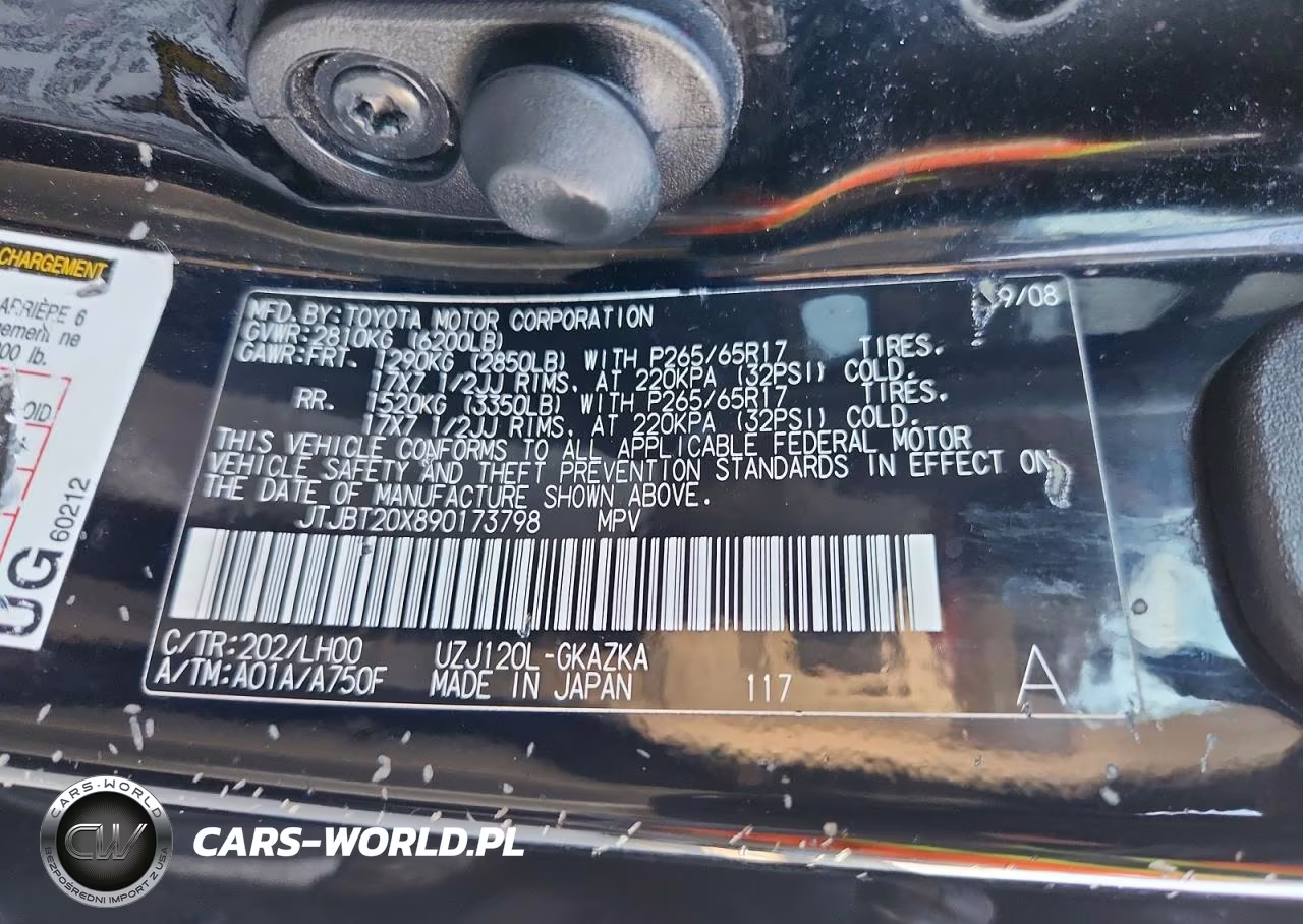 2009 Lexus Gx 470 Base VIN:JTJBT20X890173798 - 12