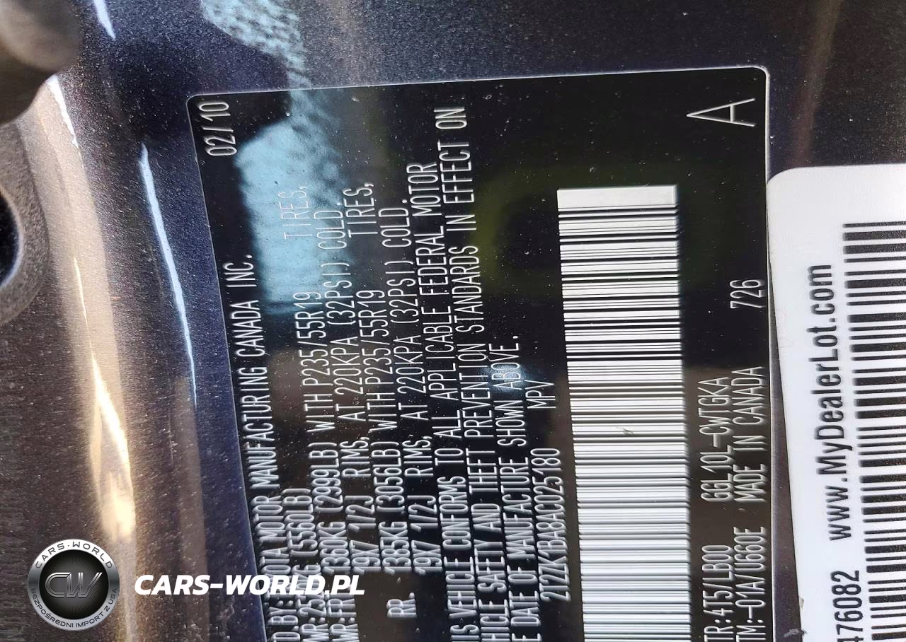2010 Lexus Rx 350 VIN:2T2ZK1BA8AC025180 - 14