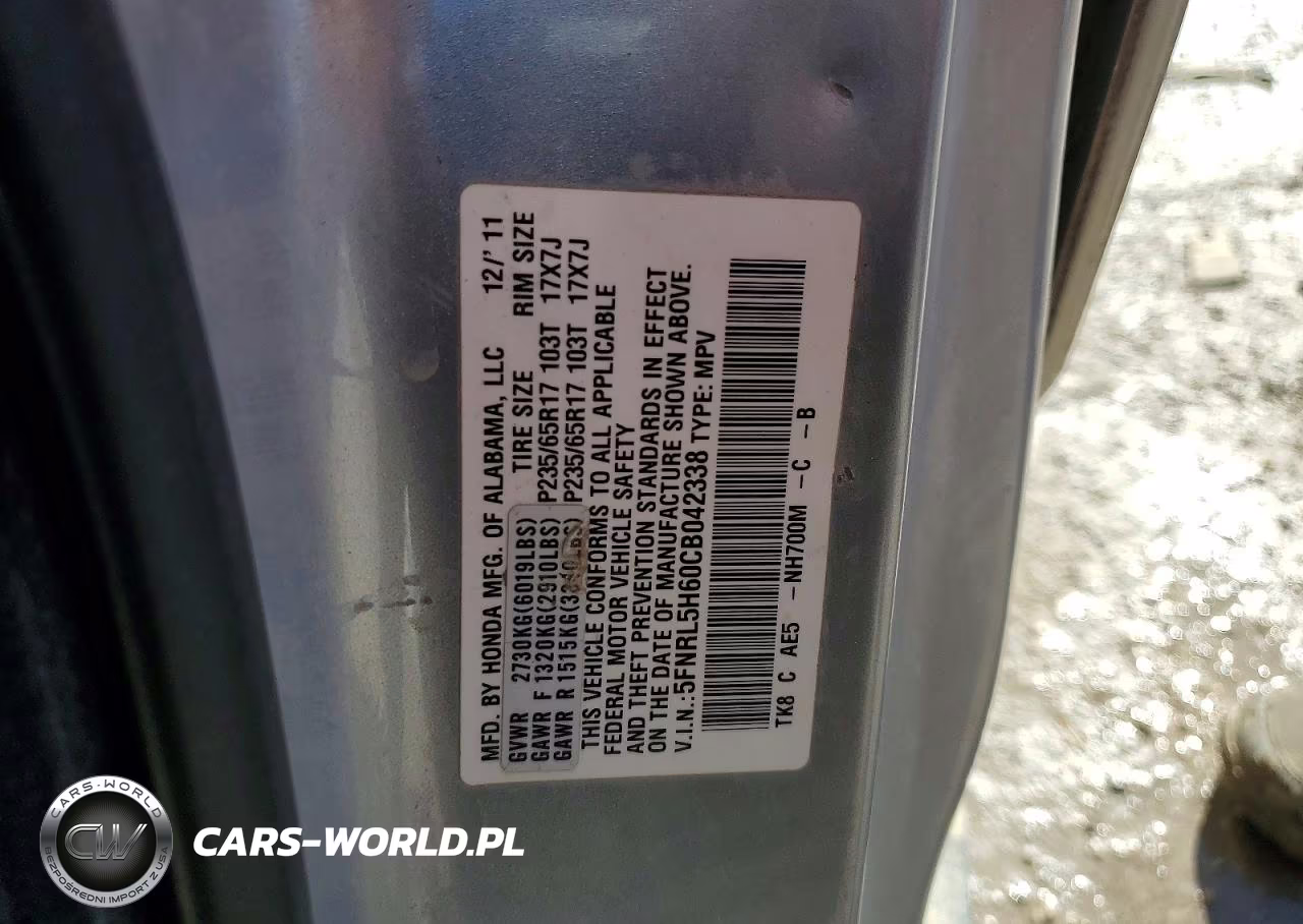 2012 Honda Odyssey Exl VIN:5FNRL5H60CB042338 - 12