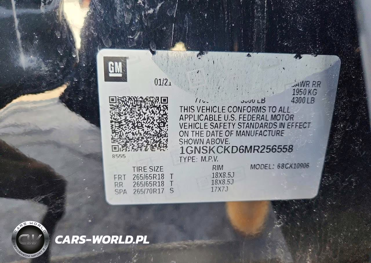 2021 Chevrolet Suburban K1500 Lt VIN:1GNSKCKD6MR256558 - 14