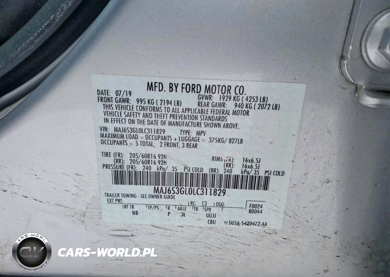 2020 Ford Ecosport Se VIN:MAJ6S3GL0LC311829 - 12