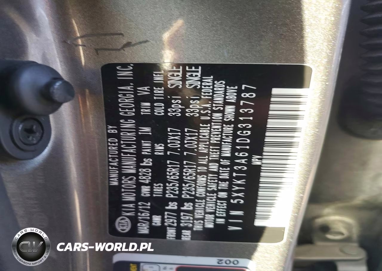 2013 Kia Sorento Lx VIN:5XYKT3A61DG313787 - 12