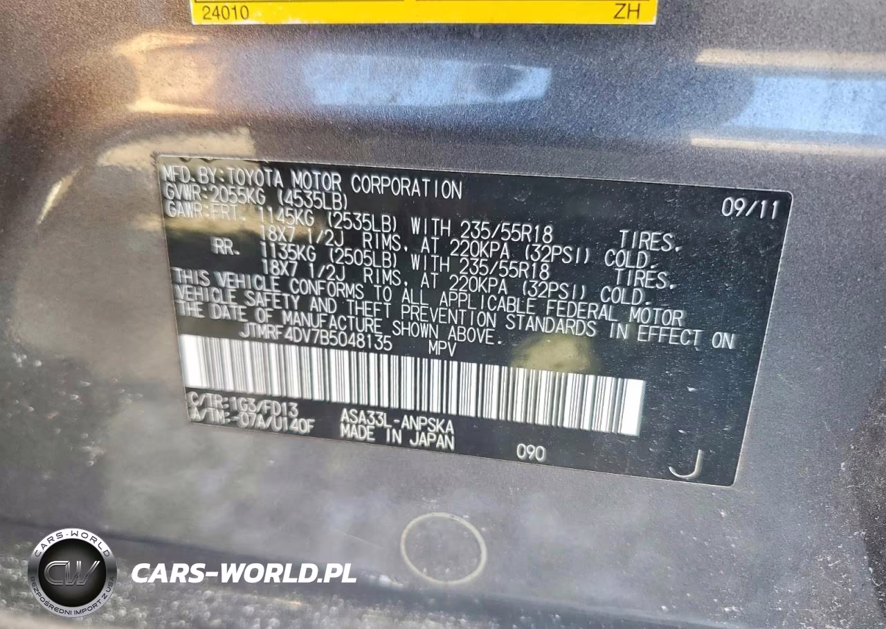 2011 Toyota Rav4 Sport VIN:JTMRF4DV7B5048135 - 13
