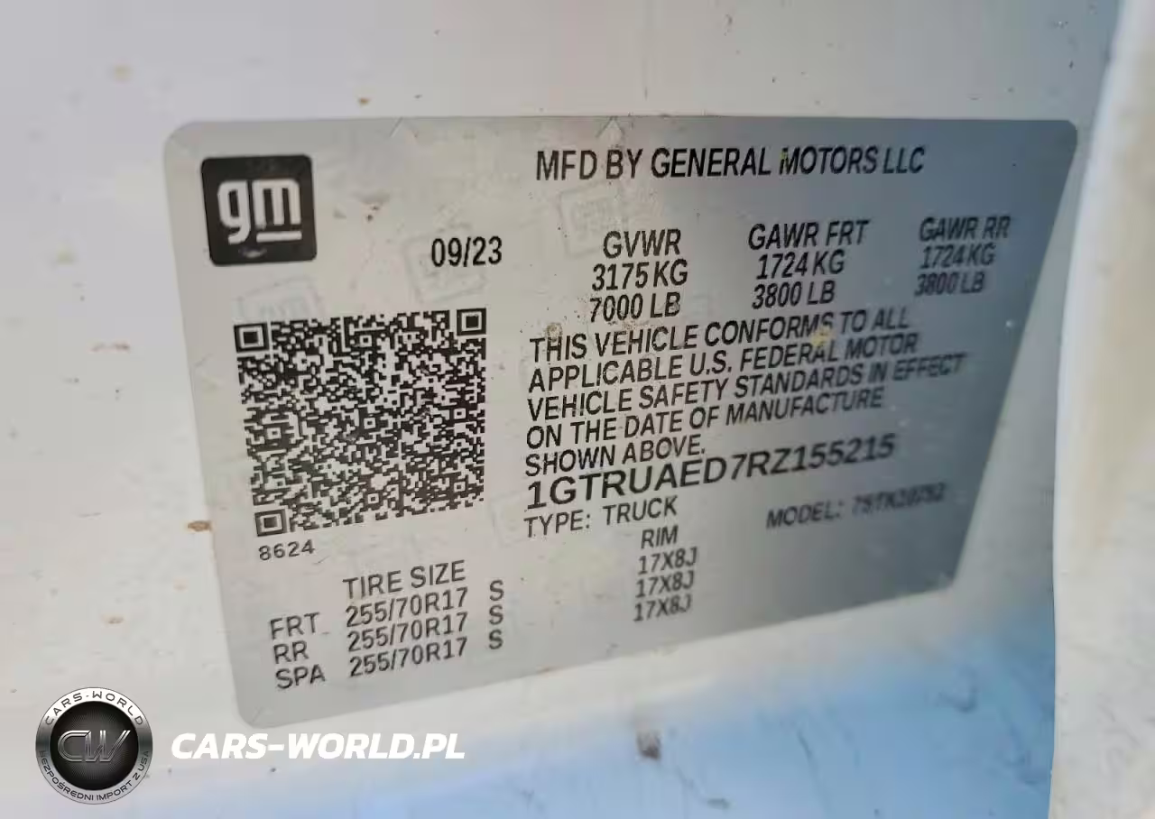 2024 GMC Sierra K1500 VIN:1GTRUAED7RZ155215 - 12