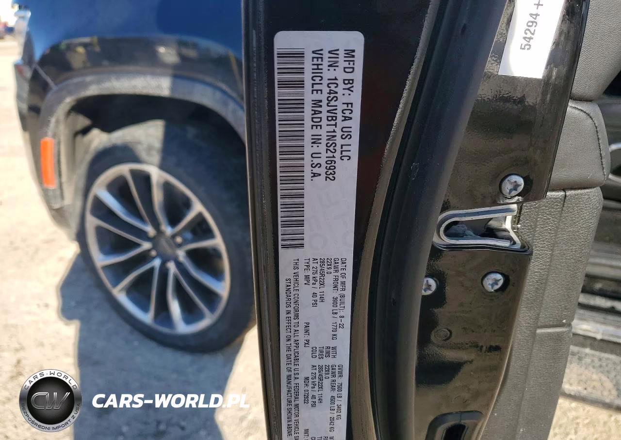 2022 Jeep Wagoneer Series Ii VIN:1C4SJVBT1NS216932 - 13