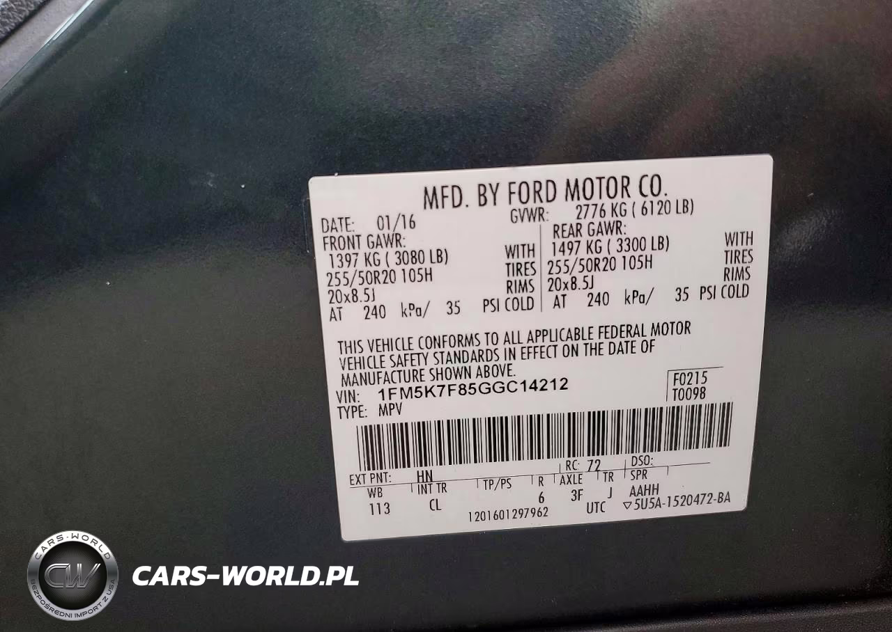 2016 Ford Explorer Limited VIN:1FM5K7F85GGC14212 - 13
