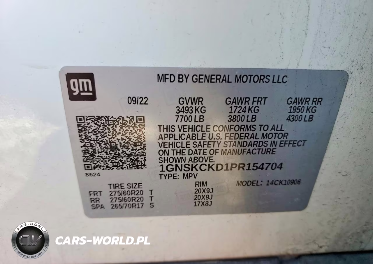 2023 Chevrolet Suburban K1500 Lt VIN:1GNSKCKD1PR154704 - 13
