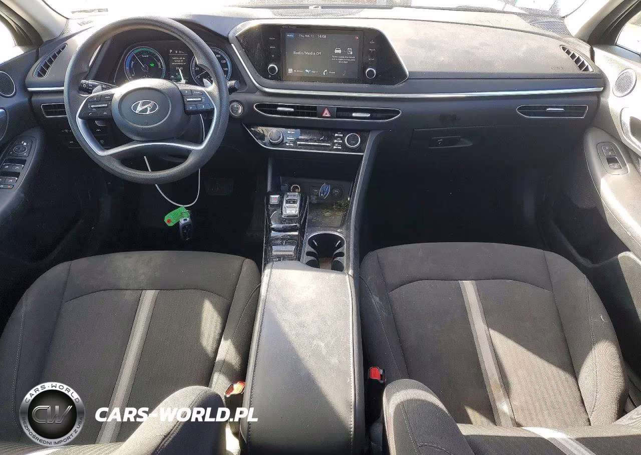 2021 Hyundai Sonata Hybrid Blue VIN:KMHL24JJ5MA029379 - 8