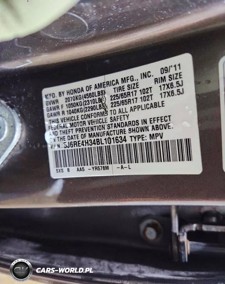 2011 Honda Cr-V Lx VIN:5J6RE4H34BL101634 - 12