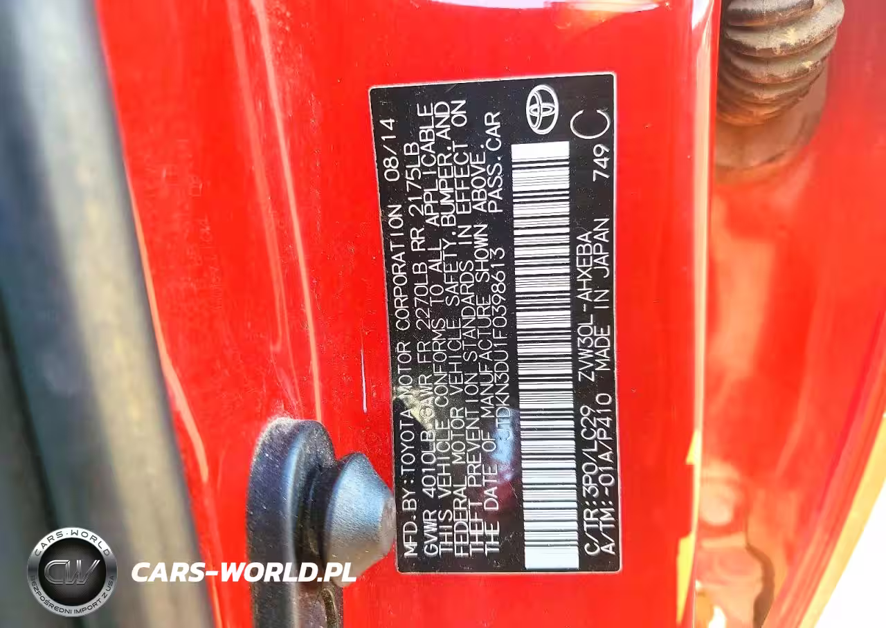 2015 Toyota Prius VIN:JTDKN3DU1F0398613 - 12