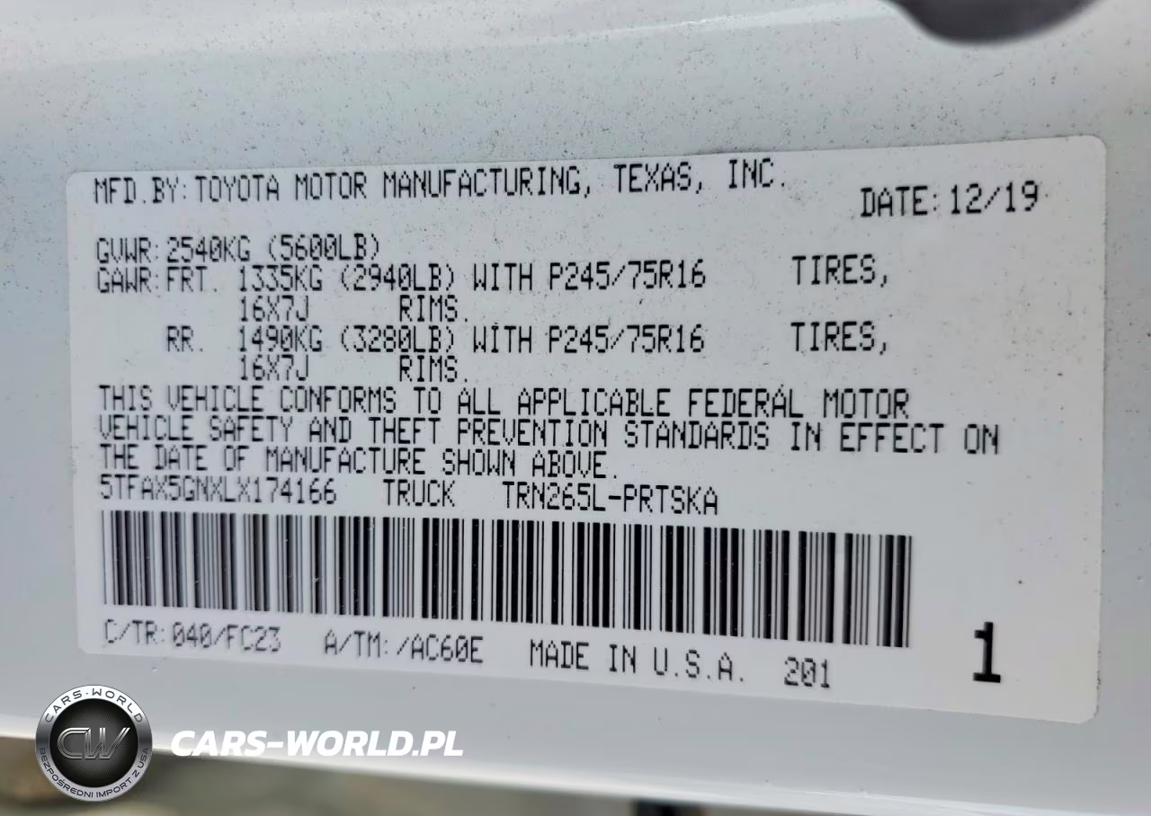 2020 Toyota Tacoma Double Cab VIN:5TFAX5GNXLX174166 - 13