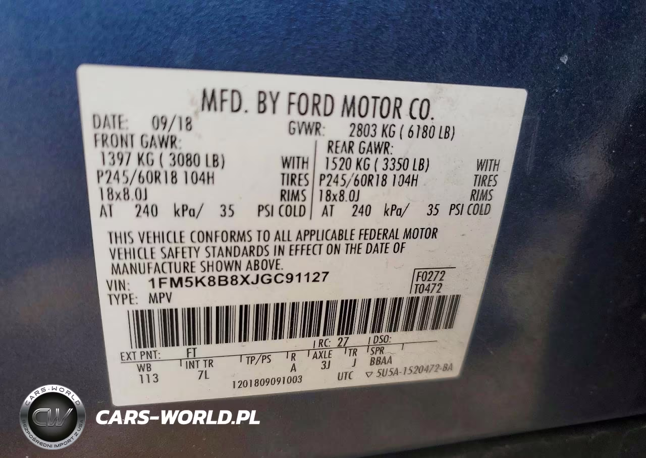 2018 Ford Explorer VIN:1FM5K8B8XJGC91127 - 13