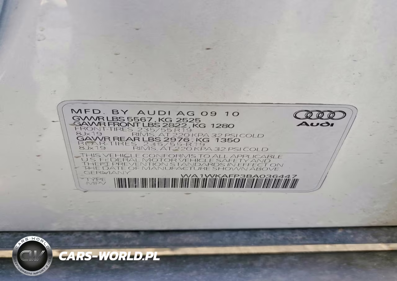 2011 Audi Q5 Prestige VIN:WA1WKAFP3BA036447 - 13