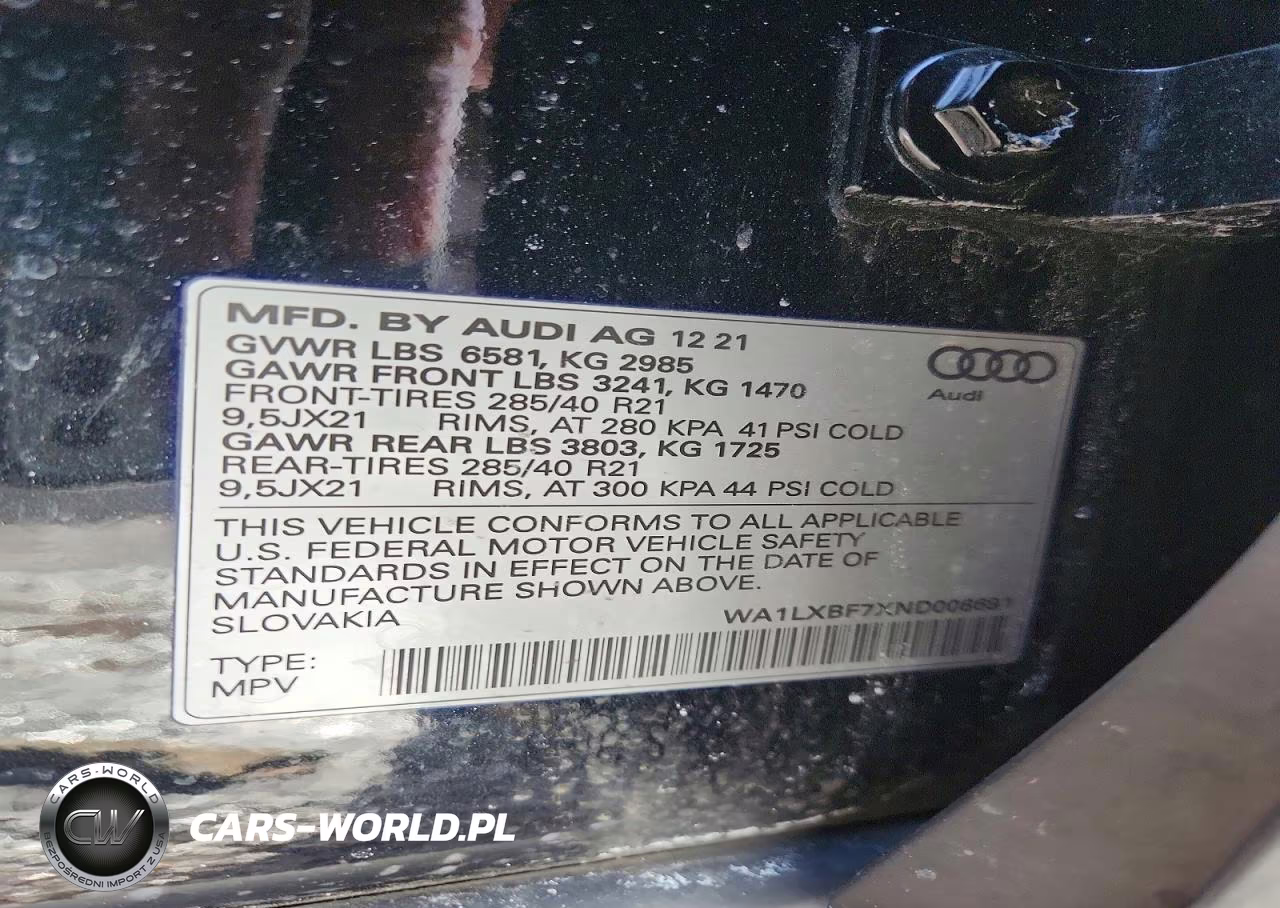 2022 Audi Q7 Premium Plus VIN:WA1LXBF7XND008691 - 13