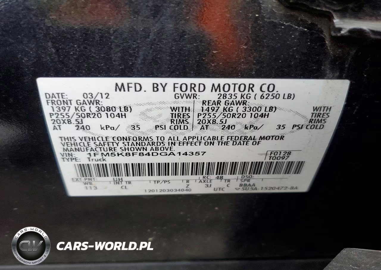 2013 Ford Explorer Limited VIN:1FM5K8F84DGA14357 - 14