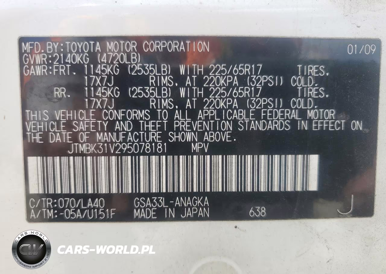 2009 Toyota Rav4 Limited VIN:JTMBK31V295078181 - 13