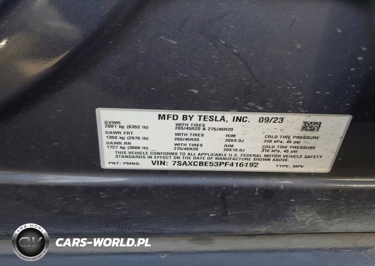 2023 Tesla Model X VIN:7SAXCBE53PF416192 - 13