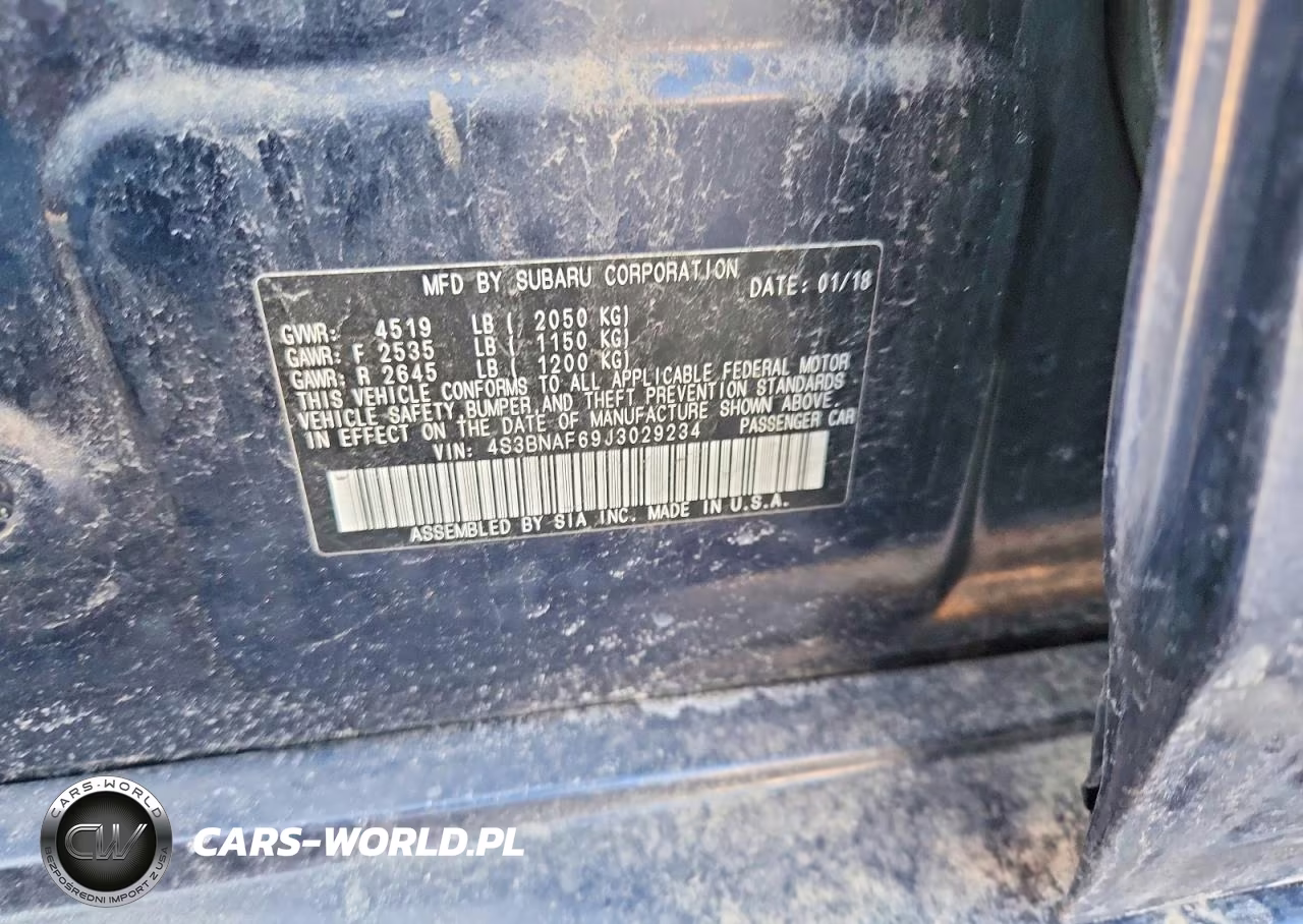 2018 Subaru Legacy 2.5I Premium VIN:4S3BNAF69J3029234 - 12