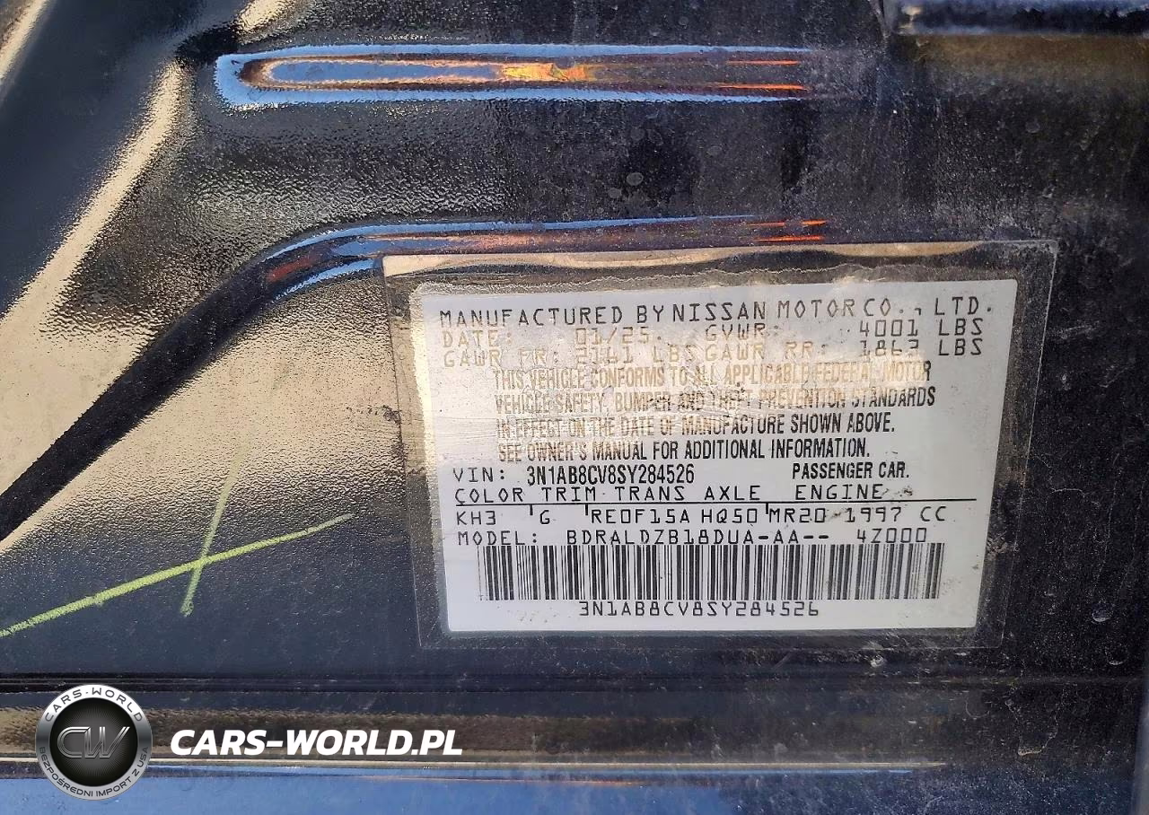2025 Nissan Sentra Sv VIN:3N1AB8CV8SY284526 - 12