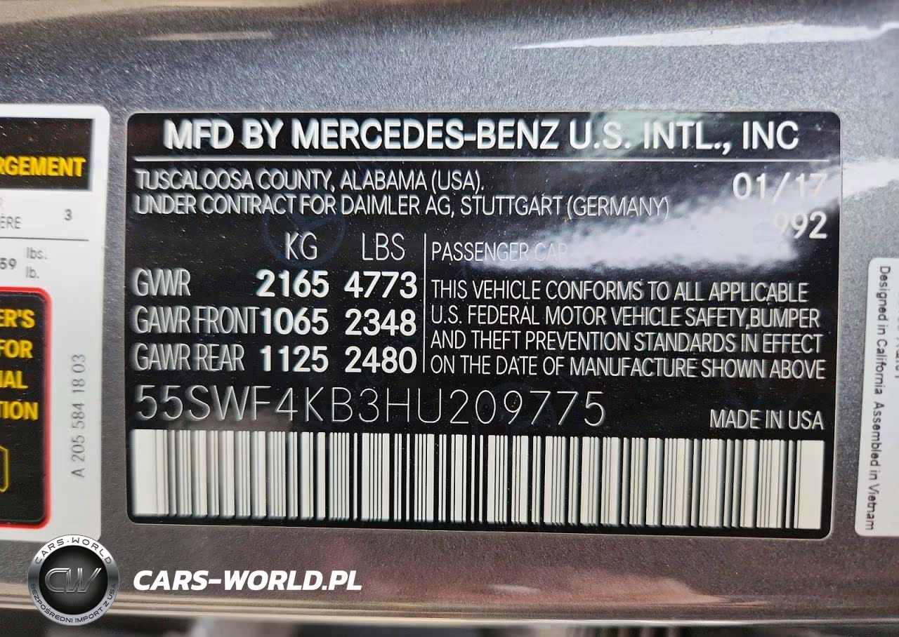 2017 Mercedes-Benz C 300 4Matic VIN:55SWF4KB3HU209775 - 12