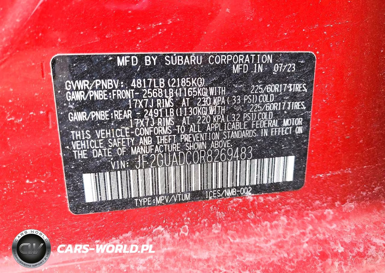 2024 Subaru Crosstrek Premium VIN:JF2GUADC0R8269483 - 12