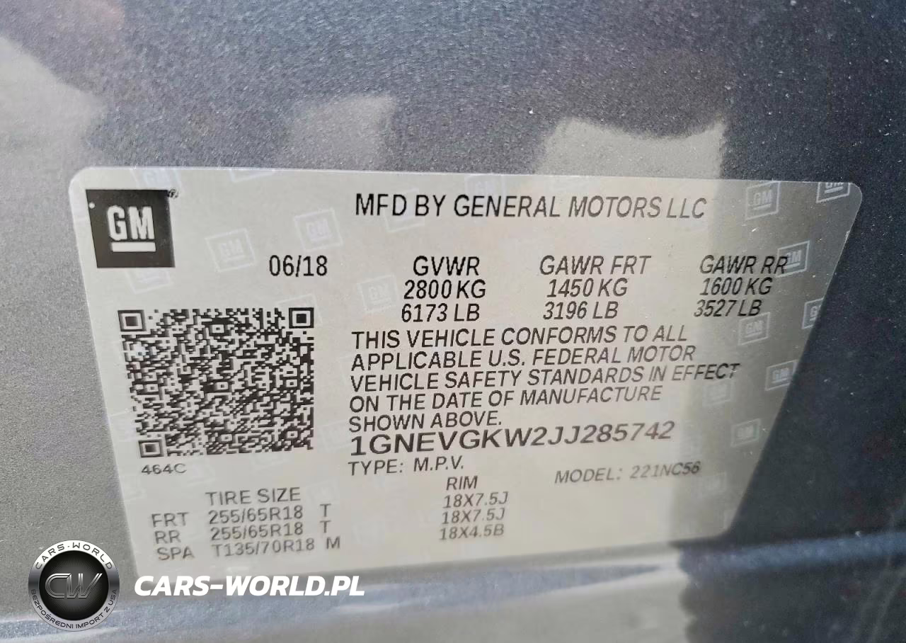 2018 Chevrolet Traverse Lt VIN:1GNEVGKW2JJ285742 - 13