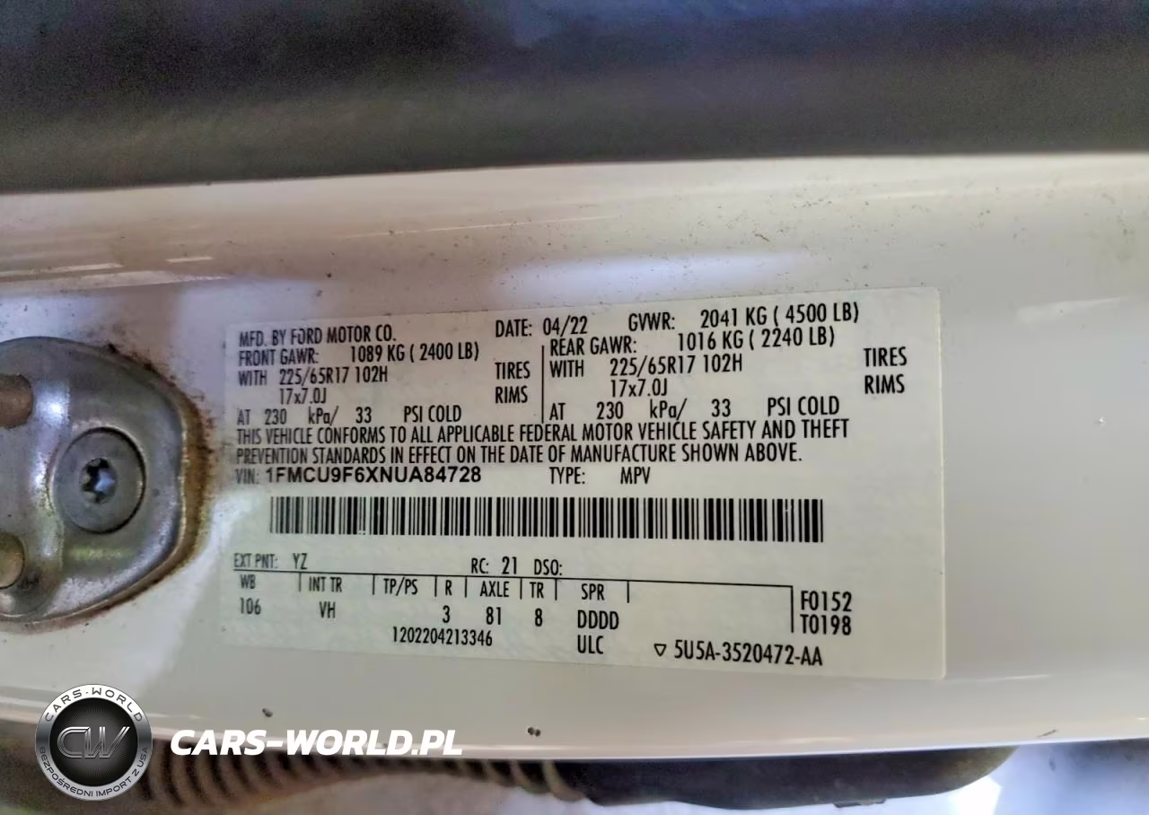 2022 Ford Escape S VIN:1FMCU9F6XNUA84728 - 13
