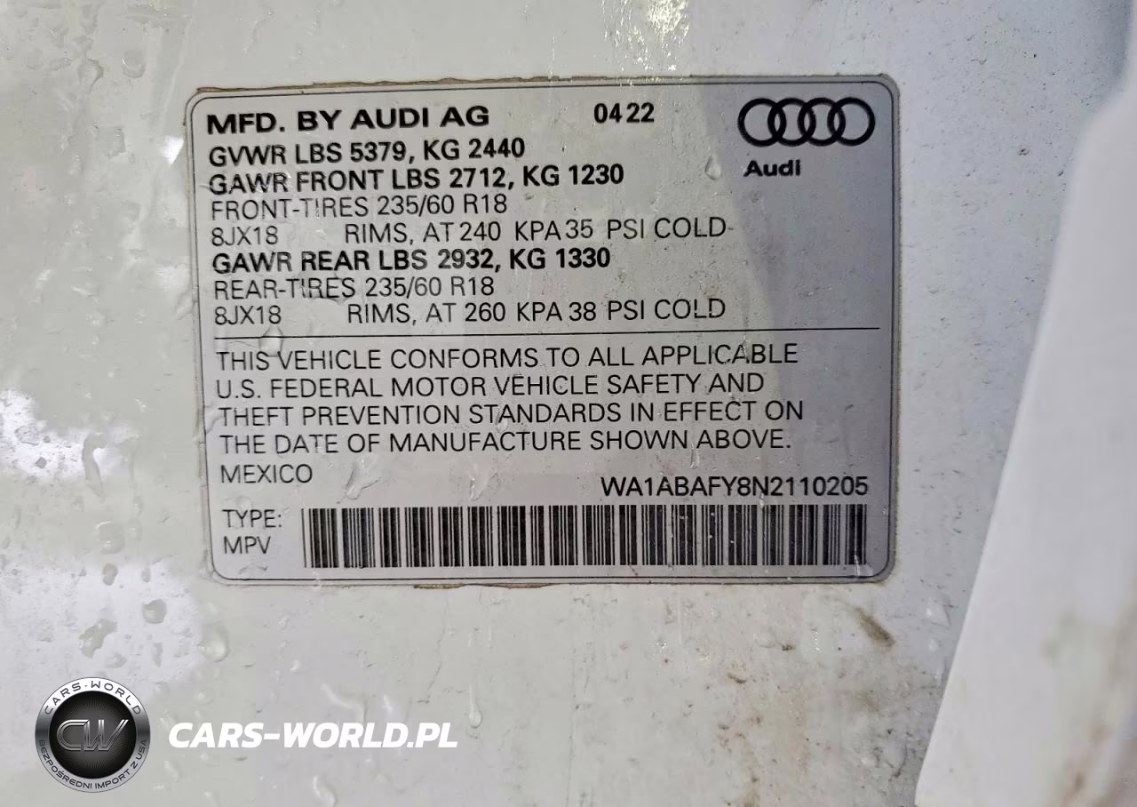 2022 Audi Q5 Premium 40 VIN:WA1ABAFY8N2110205 - 13