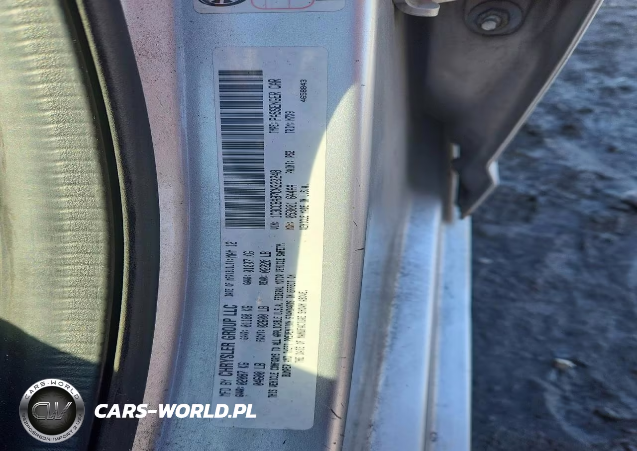 2012 Chrysler 200 Lx VIN:1C3CCBAB7CN320248 - 12